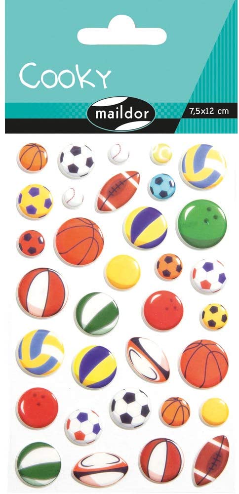 Set 33 de stickere 3d - mingi de sport