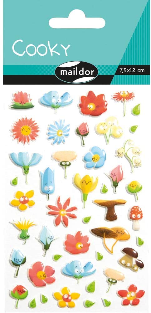 Set 45 de stickere 3d - flori