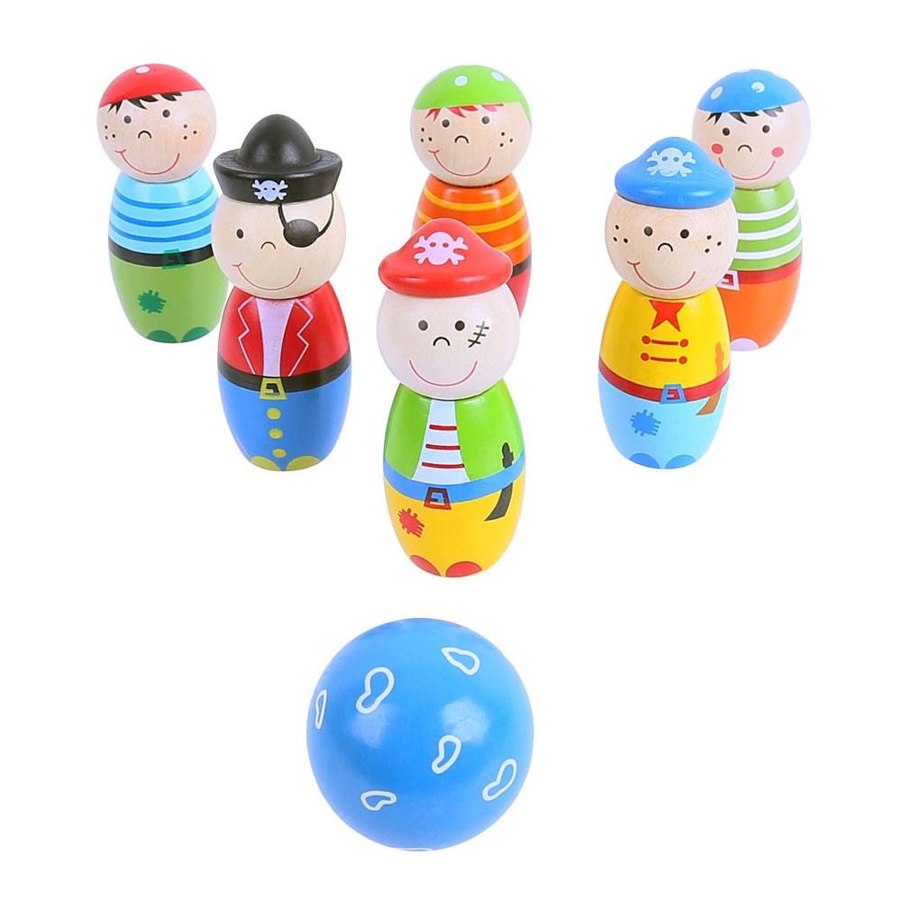 Set 6 popice și o bilă din lemn - pirați