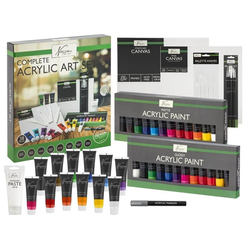 Set complet pentru pictură cu 38 de accesorii