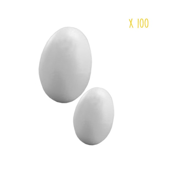 Set de 100 de ouă din polistiren în 2 dimensiuni