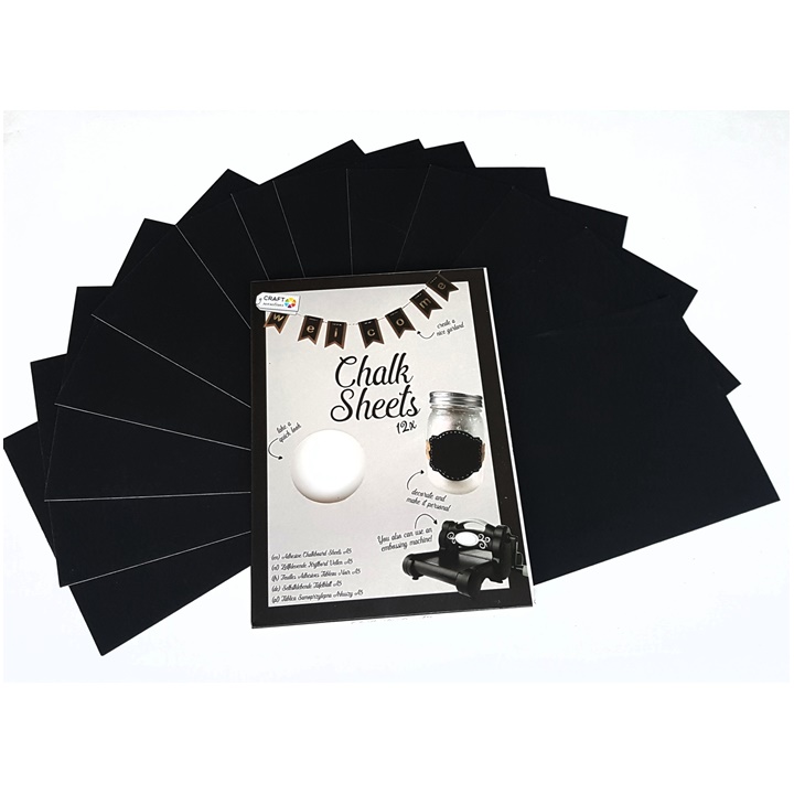 Set de 12 stickere de scris cu creta, A5 