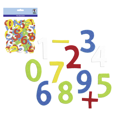 Set de 120 de numere colorate din fetru autoadeziv edituradiana.ro