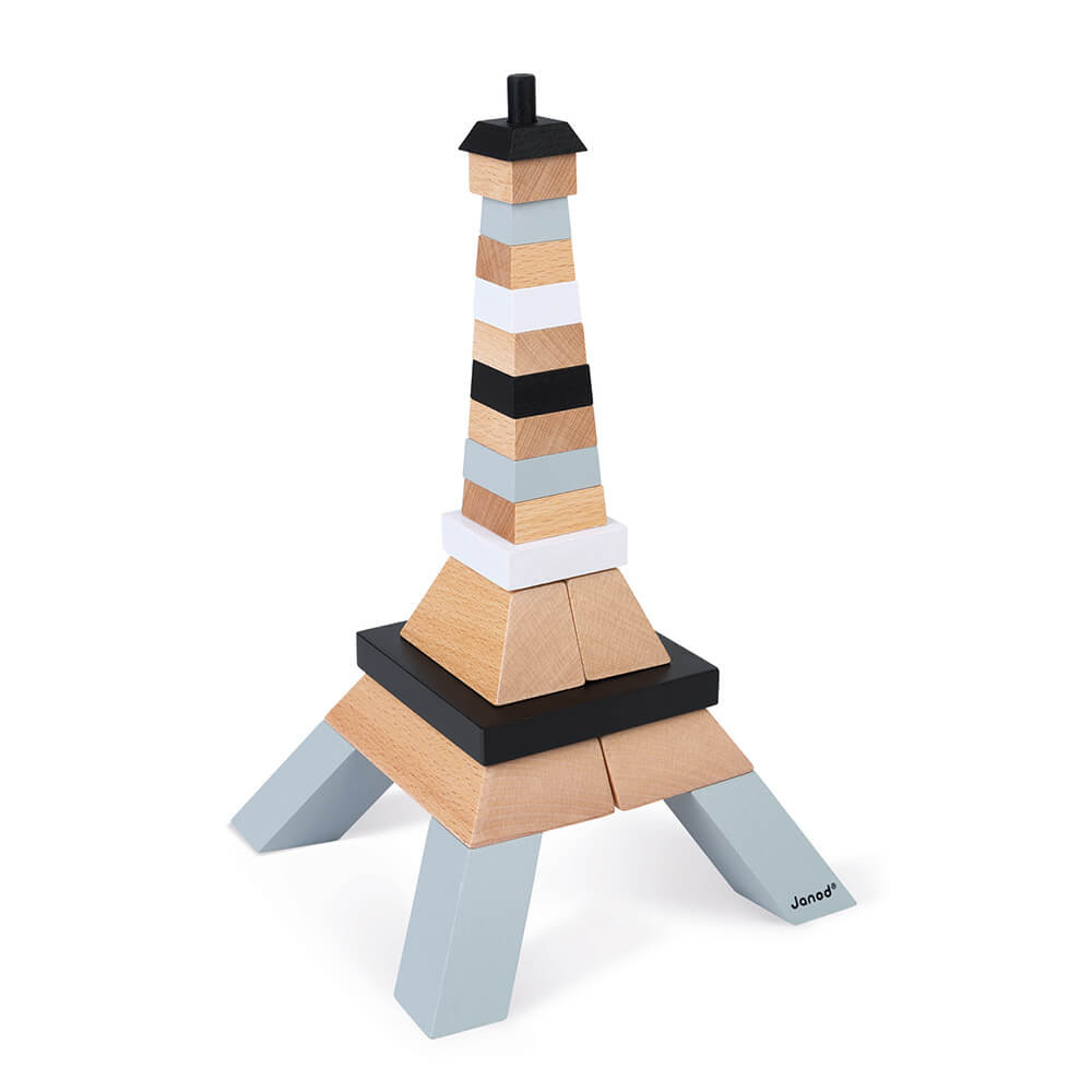 Set de 21 de de cuburi din lemn – Turnul Eiffel edituradiana.ro poza 2022