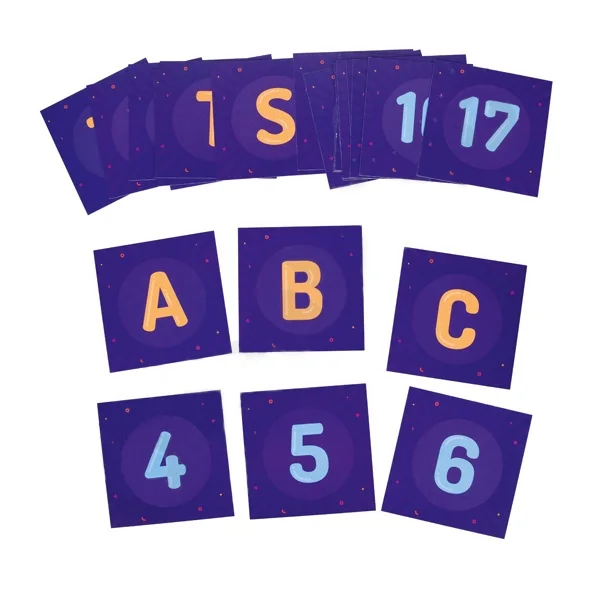 Set de 24 carduri Photon cu literele alfabetului și numerele de la 1 la 24