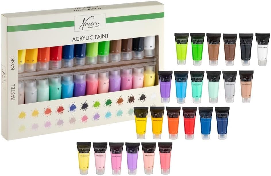 Set de 24 culori acrilice, 22 ml