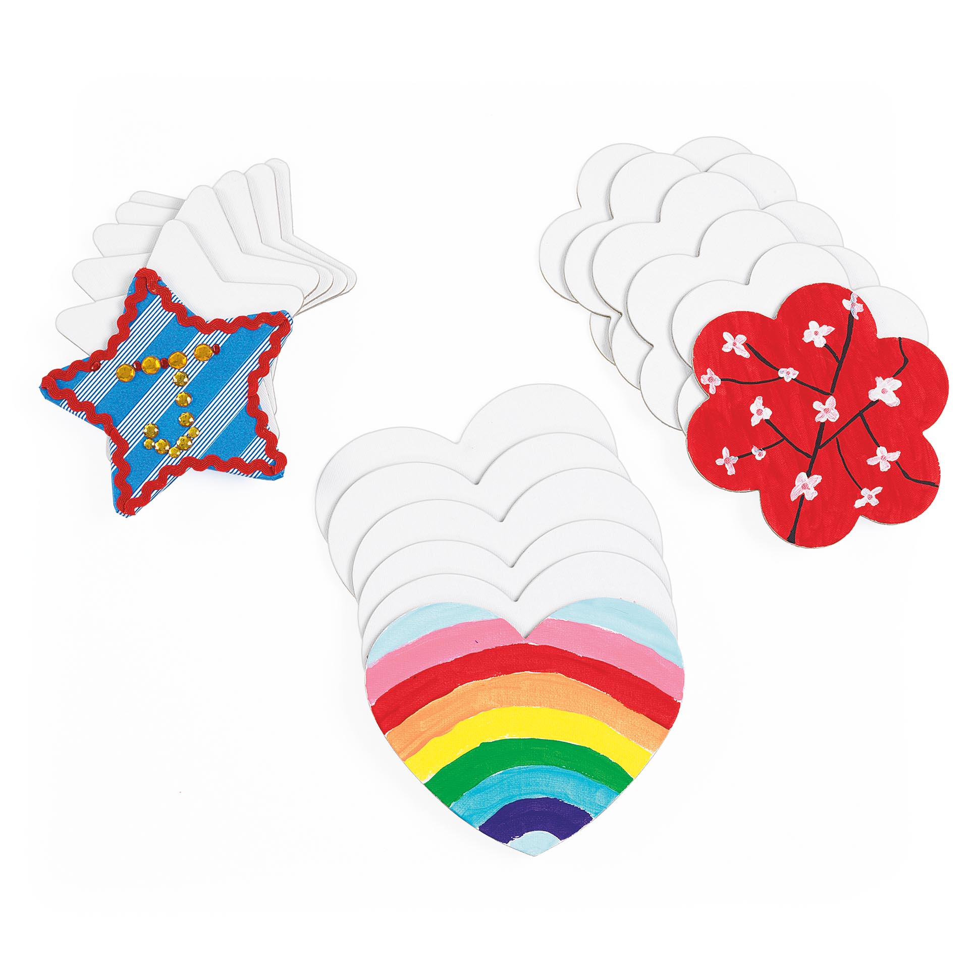 Set de 24 de forme din canvas pentru decorare