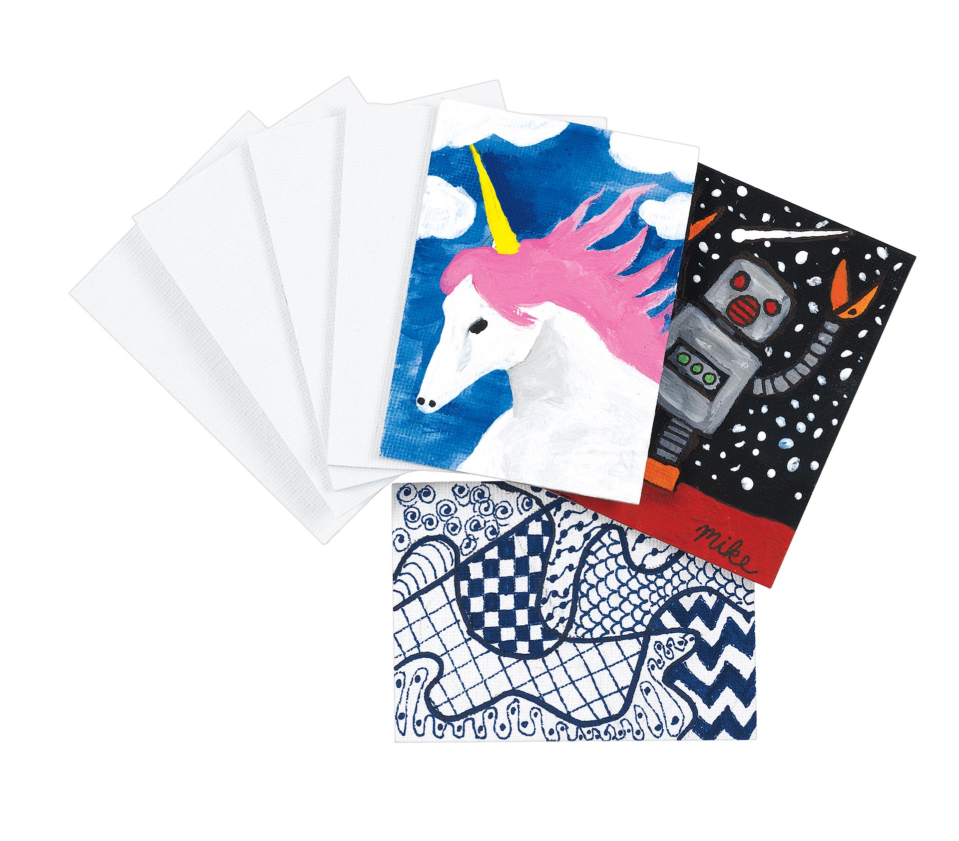 Set de 24 mini-panouri canvas pentru decorare