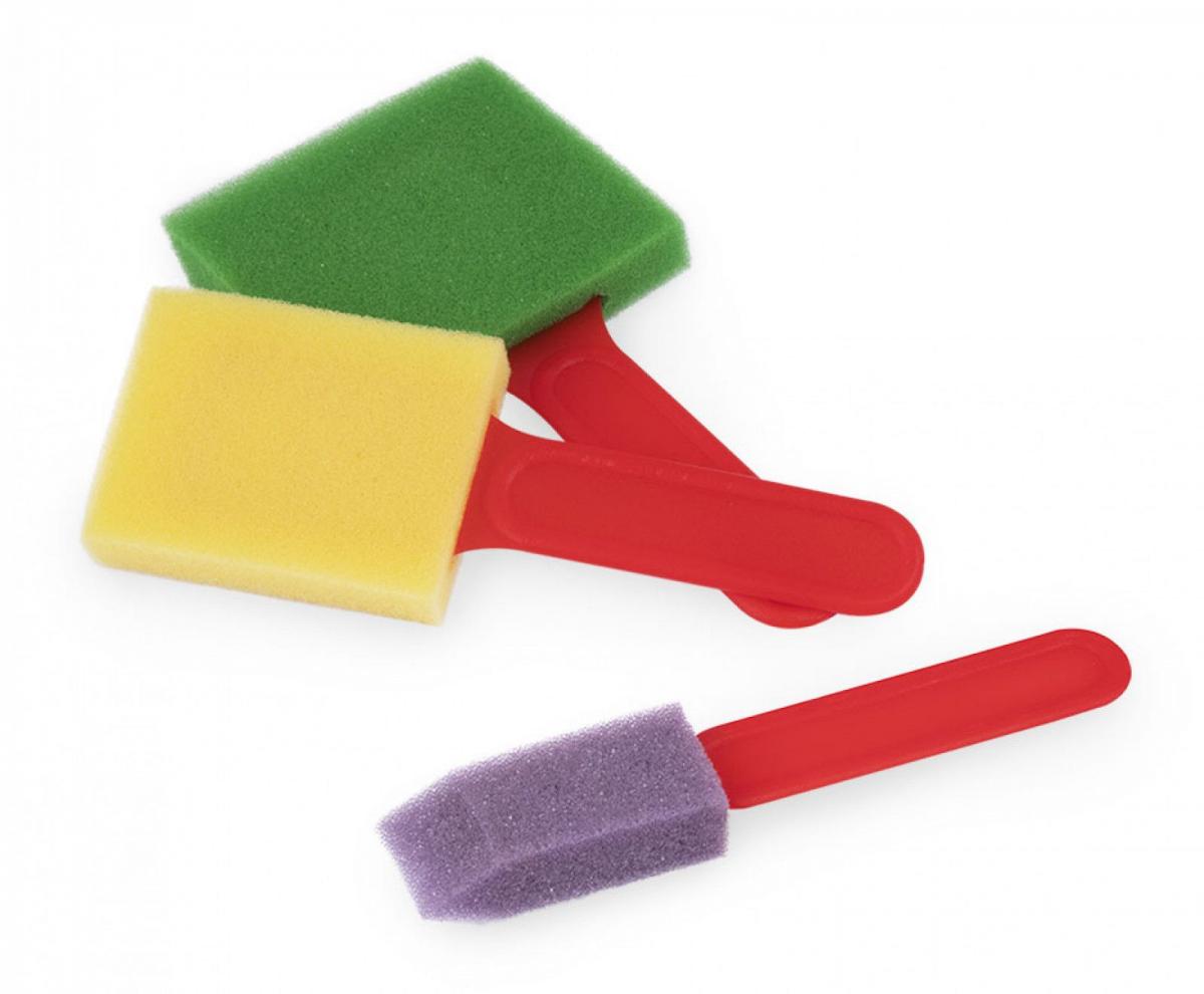 Set de 3 pensule cu burete pentru pictură - diferite grosimi