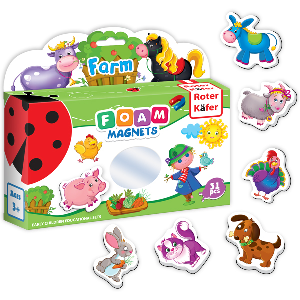 Set de 31 de magneți din spumă - Ferma