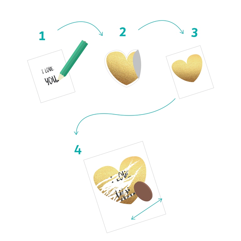 Set de 36 de stickere aurii răzuibile personalizabile – Inimi, stele și cadouri edituradiana.ro