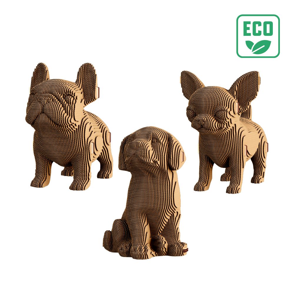 Set de 3Puzzle-uri 3D din carton - Trei căței