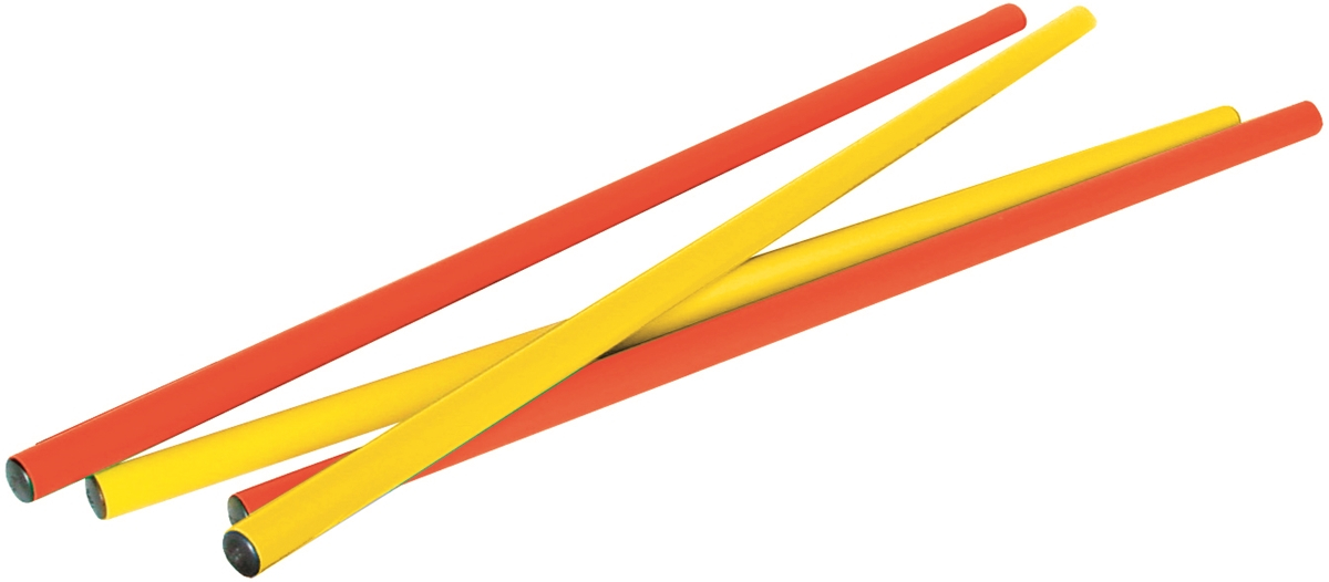 Set de 4 bastoane colorate pt activități sportive, 100 cm