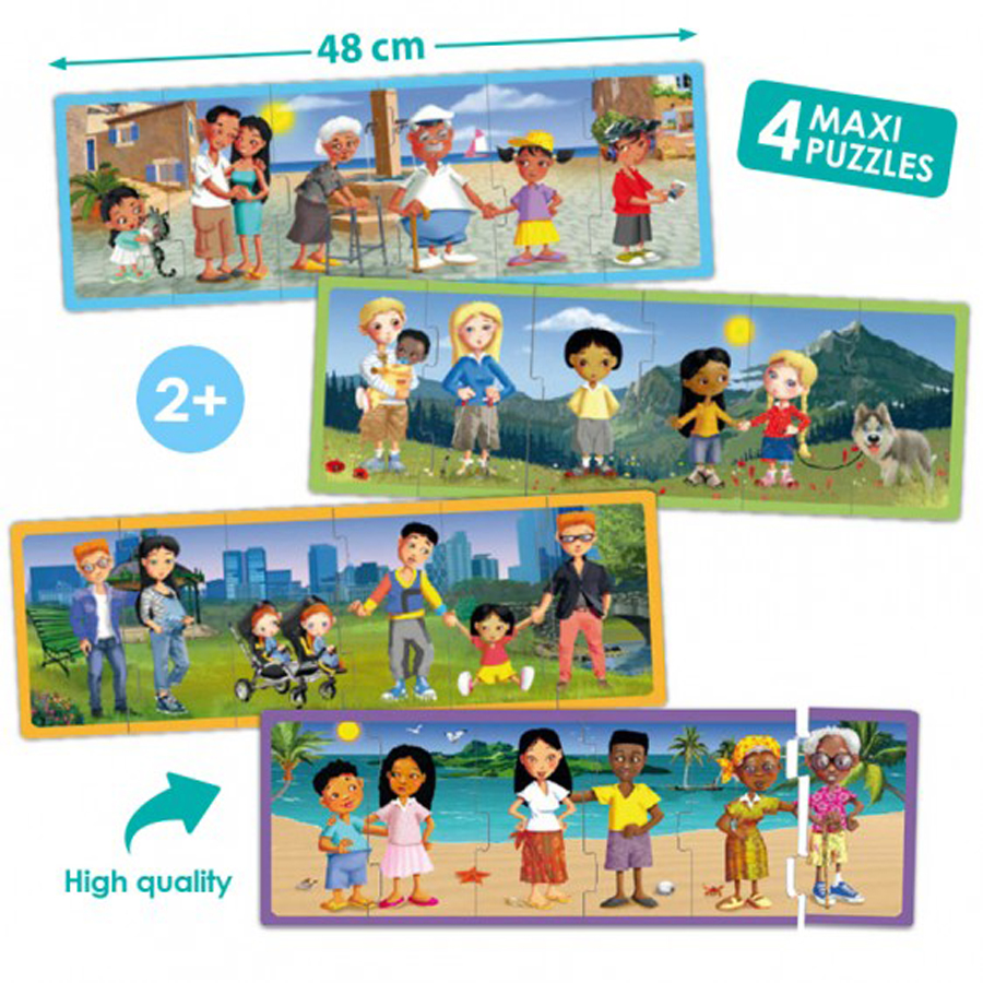 Set de 4 puzzle-uri – Familii din întreaga lume edituradiana.ro imagine 2022