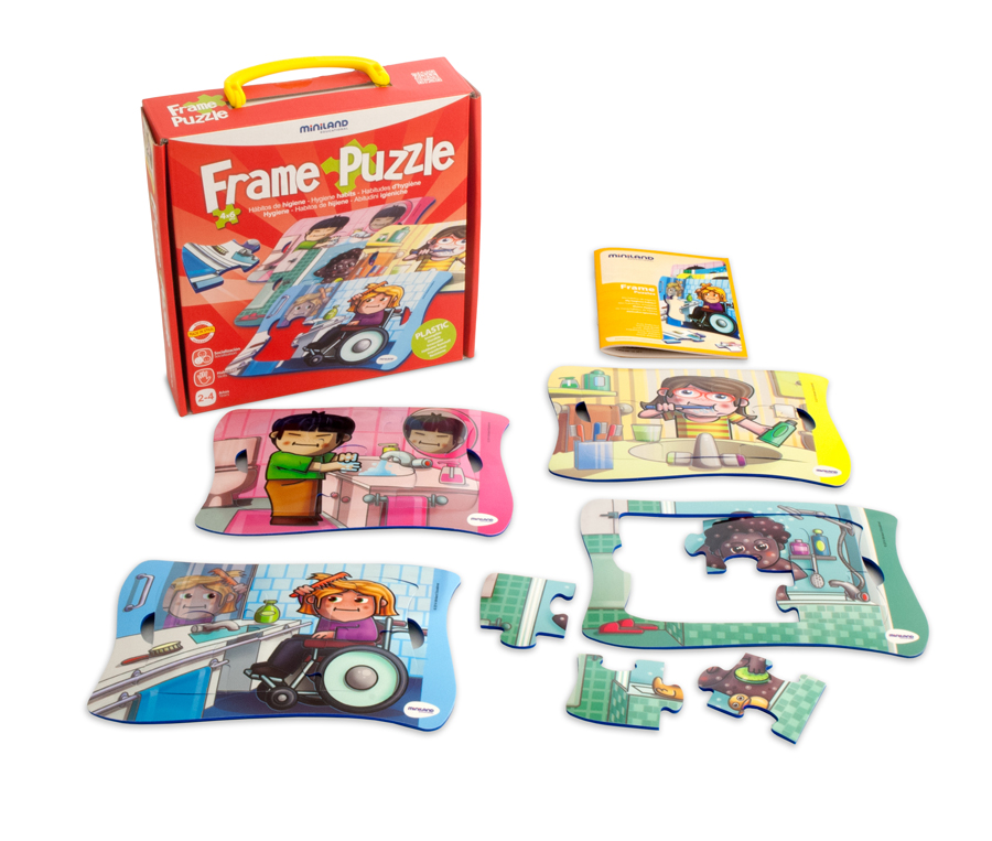 Set de 4 puzzle-uri - igiena personală
