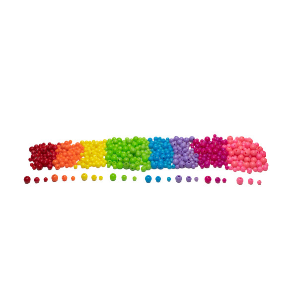 Set de 450 de mărgele în culori flourescente