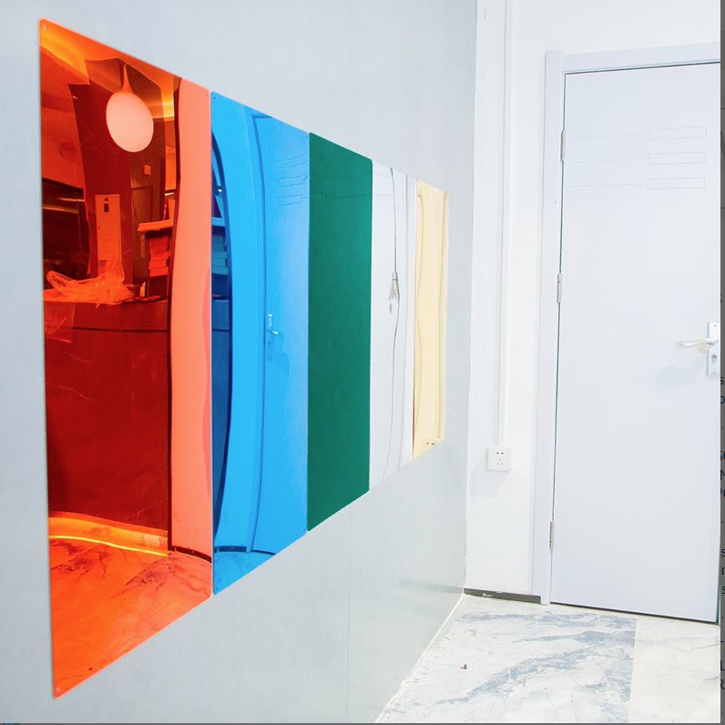 Set de 5 oglinzi acrilice colorate, 40 x 80 cm acrilice