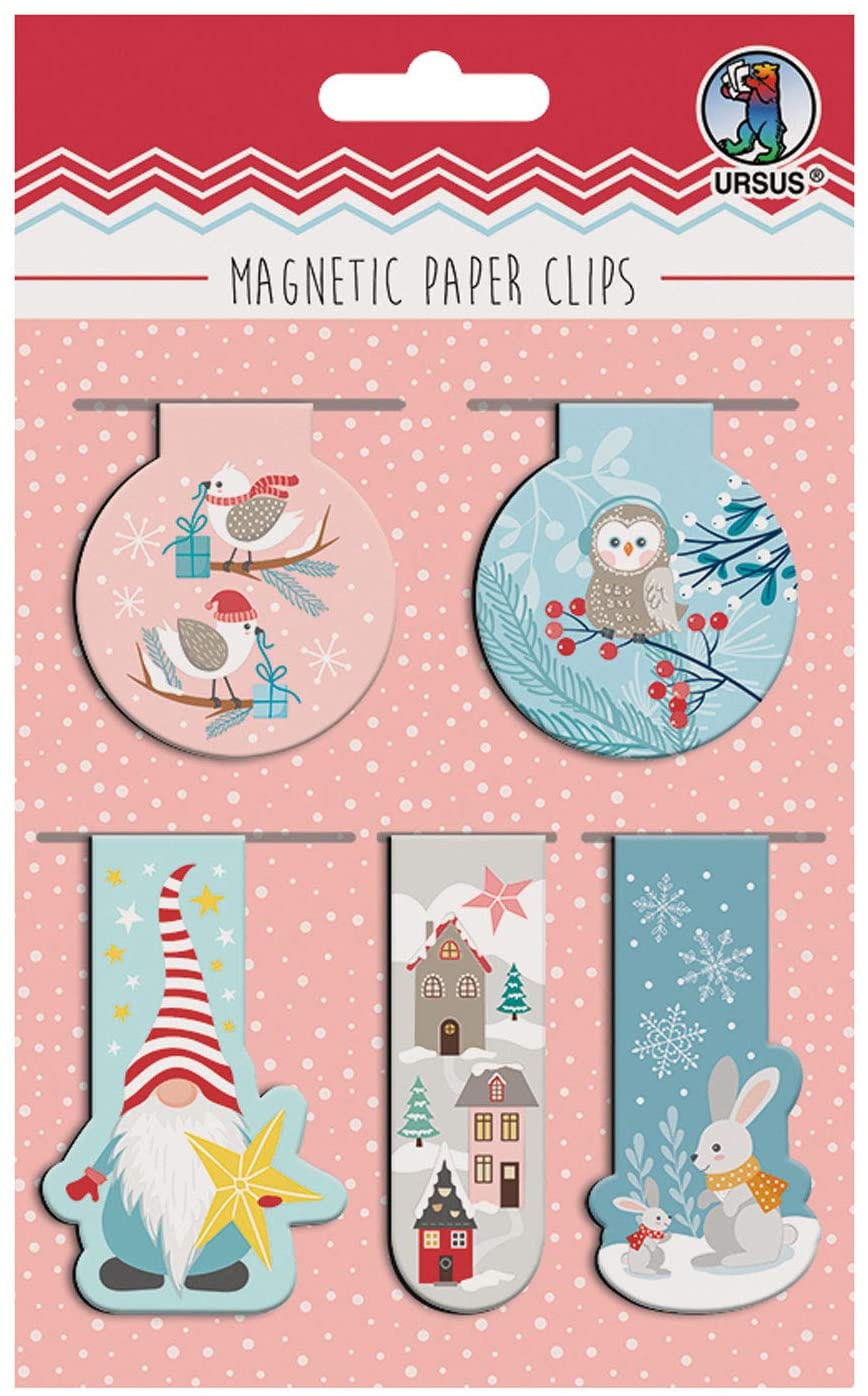 Set de 5 semne de carte magnetice - iarna