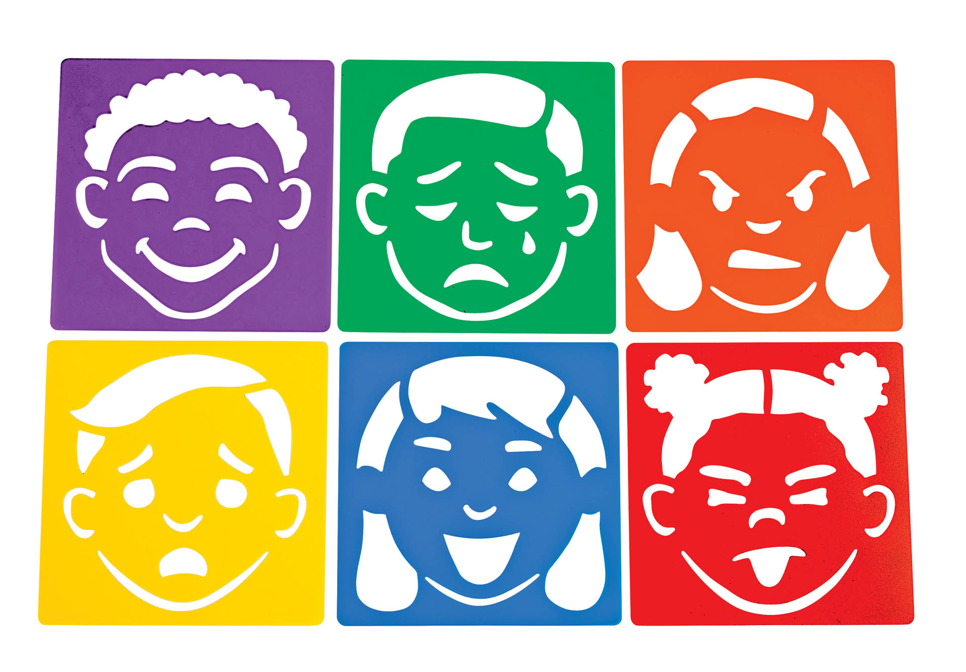 Set de 6 șabloane cu emoticoane