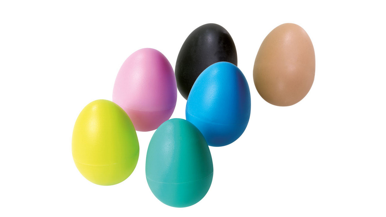 Vezi detalii pentru Set de 6 maracas colorate în formă de ou