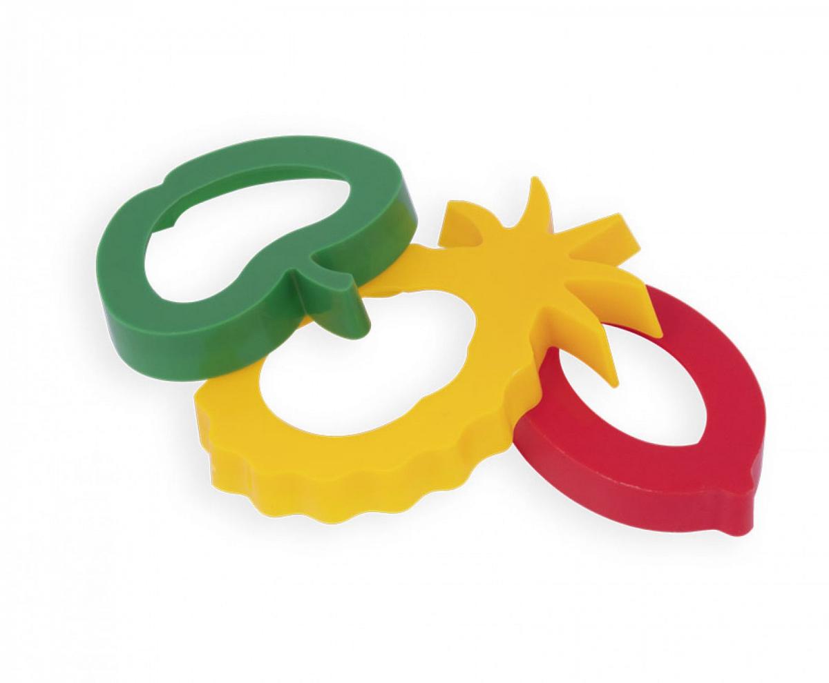 Set de 6 șabloane pentru plastilină - Fructe