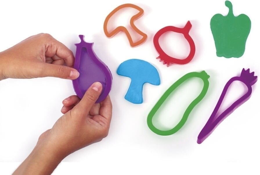 Set de 6 șabloane pentru plastilină - Legume