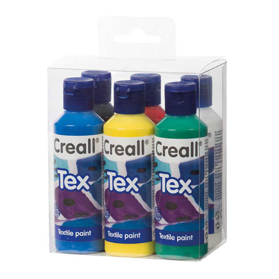 Set de 6 vopsele pentru materiale textile
