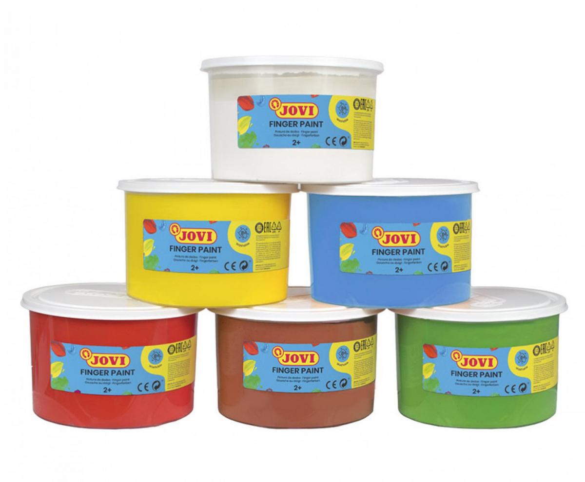 Set de 6 vopsele pentru pictura cu degetele, 500 ml
