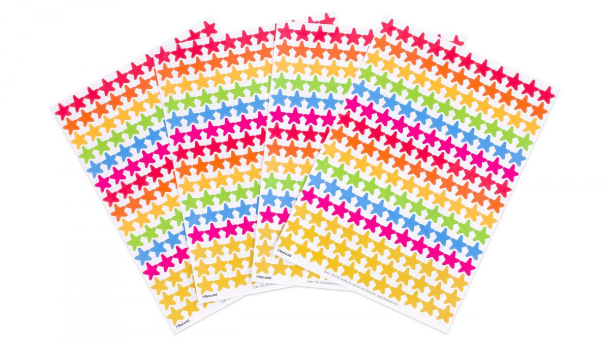 Set de 660 de stickere pentru recompense - Stele colorate