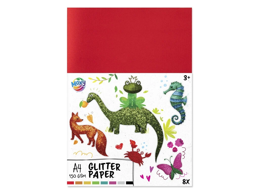 Set de 8 coli de carton colorat A4, 150 gsm