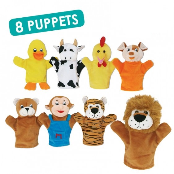 Set de 8 marionete de mână – Animale Animale