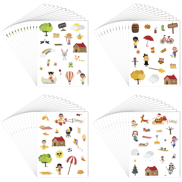 Set de 960 de stickere - Cele 4 anotimpuri