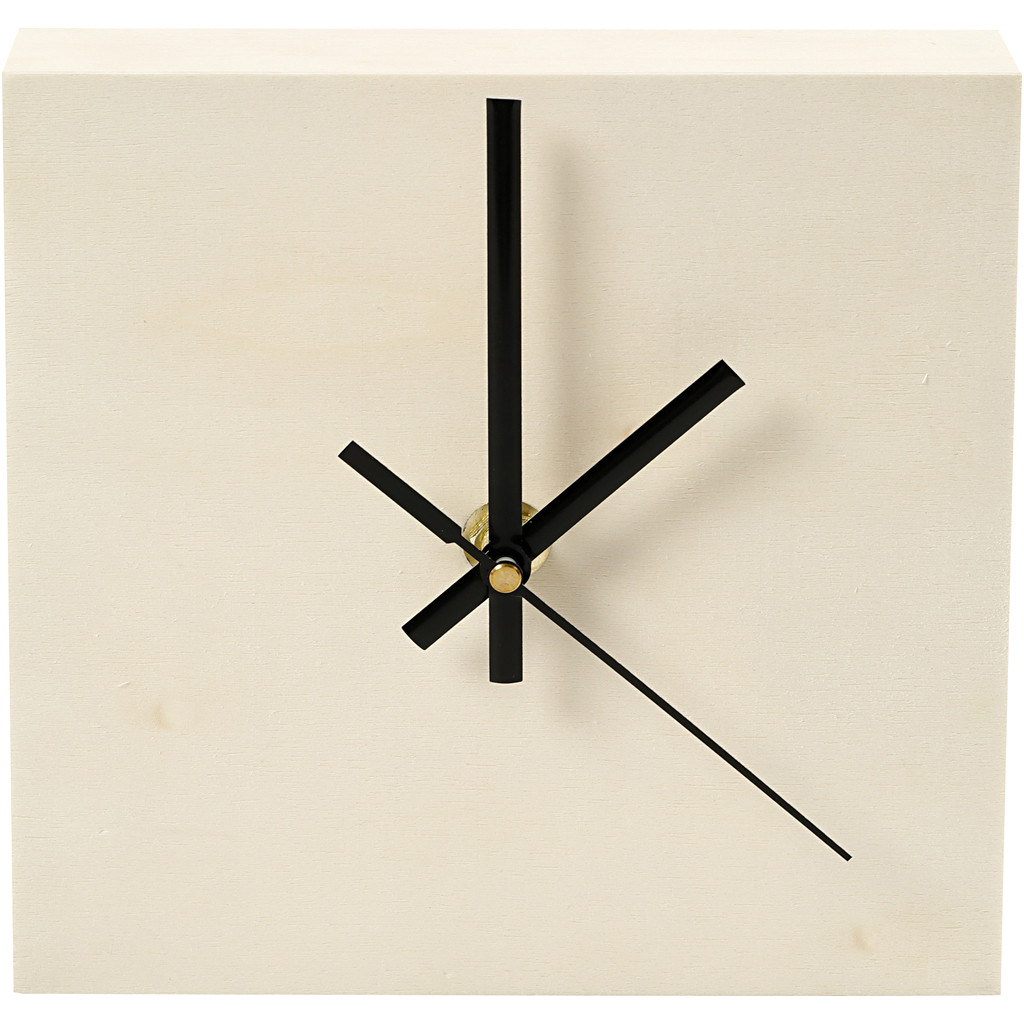 Set de creație – Ceas din lemn pentru asamblat și decorat, 19 x 19 x 3 cm edituradiana.ro