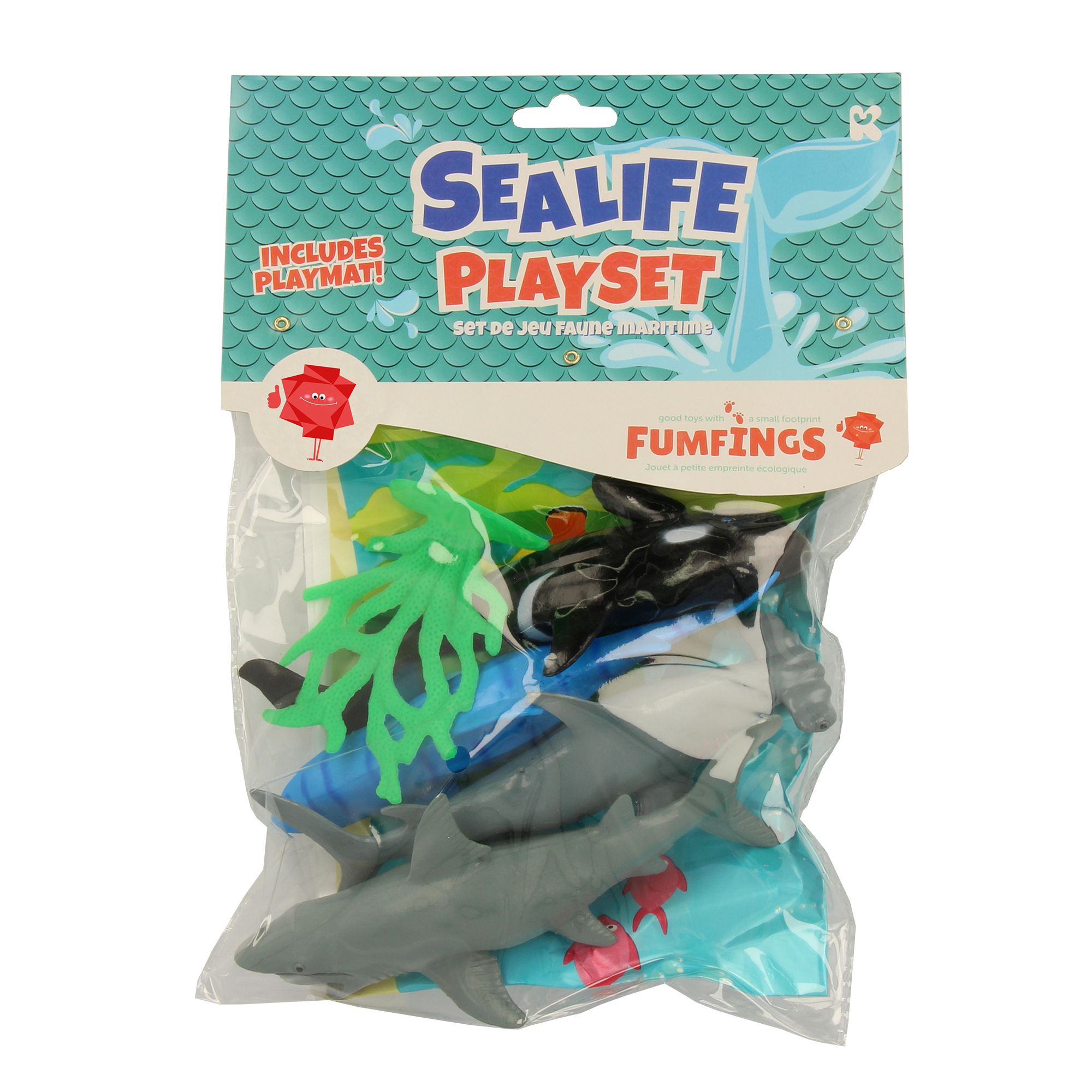  Set de joacă - Animale marine și covoraș din plastic
