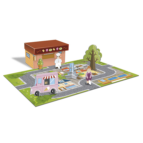Set de joacă Brutăria din orașul meu, cu 36 de piese de puzzle & figurine 3D edituradiana.ro imagine 2022