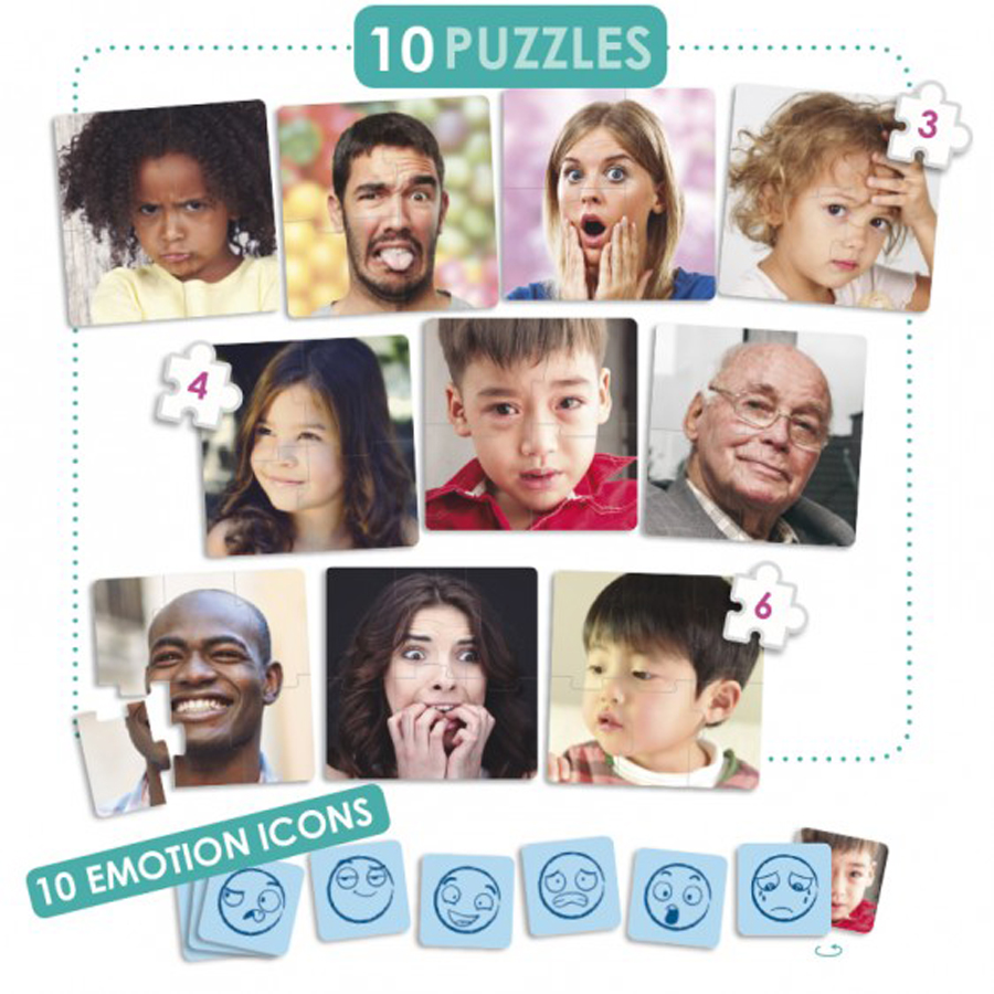 Set de puzzle-uri progresive – 10 emoții edituradiana.ro