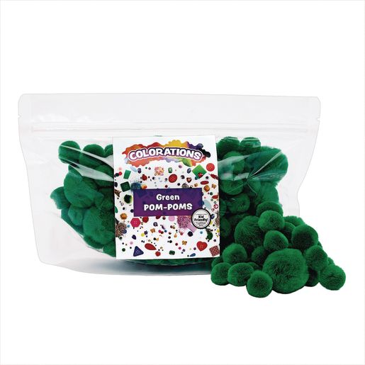 Set pom-pom - 100 de piese - Verde