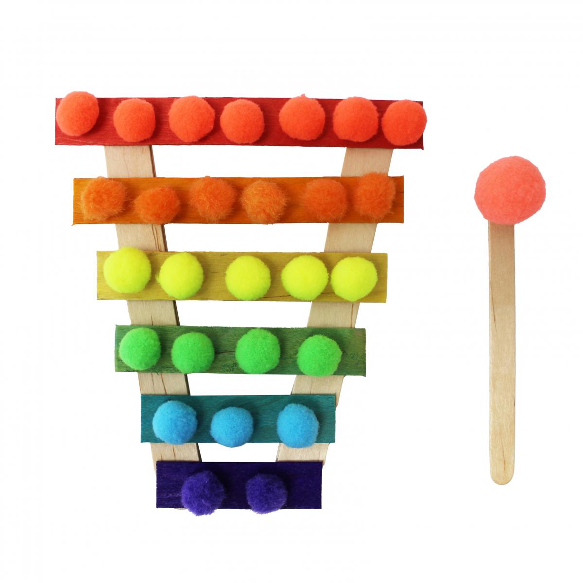 Set pom-pom multicolor - 300 de piese