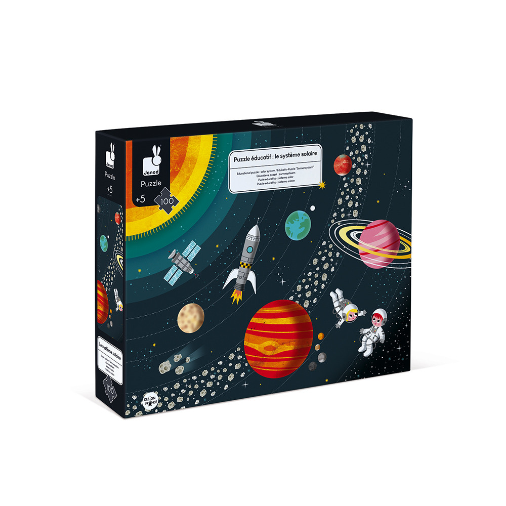 Set Puzzle din carton cu 100 de piese și 1 poster – Sistemul solar edituradiana.ro