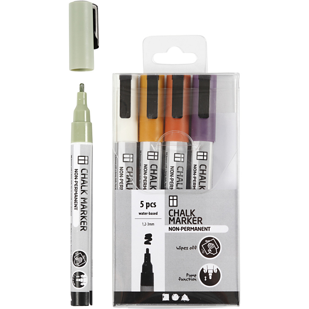 Set de 5 markere cu cretă lichidă – Culori neutre edituradiana.ro