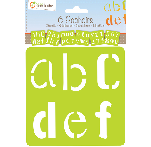 Set de 6 șabloane - Alfabet creativ