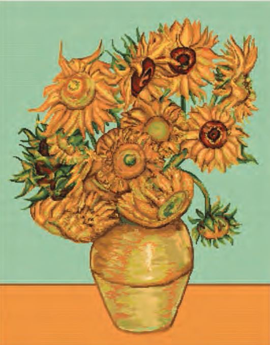 Set goblen cu ață și ac – Floarea soarelui (Van Gogh) edituradiana.ro imagine 2022
