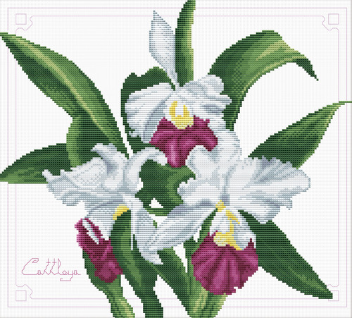 Set goblen imprimat cu ață și ac – Buchet de orhidee, 33 x 11 cm edituradiana.ro poza 2022