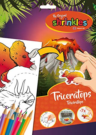 Shrinkles - Realizează-ți propriile accesorii cu dinozauri Triceratops