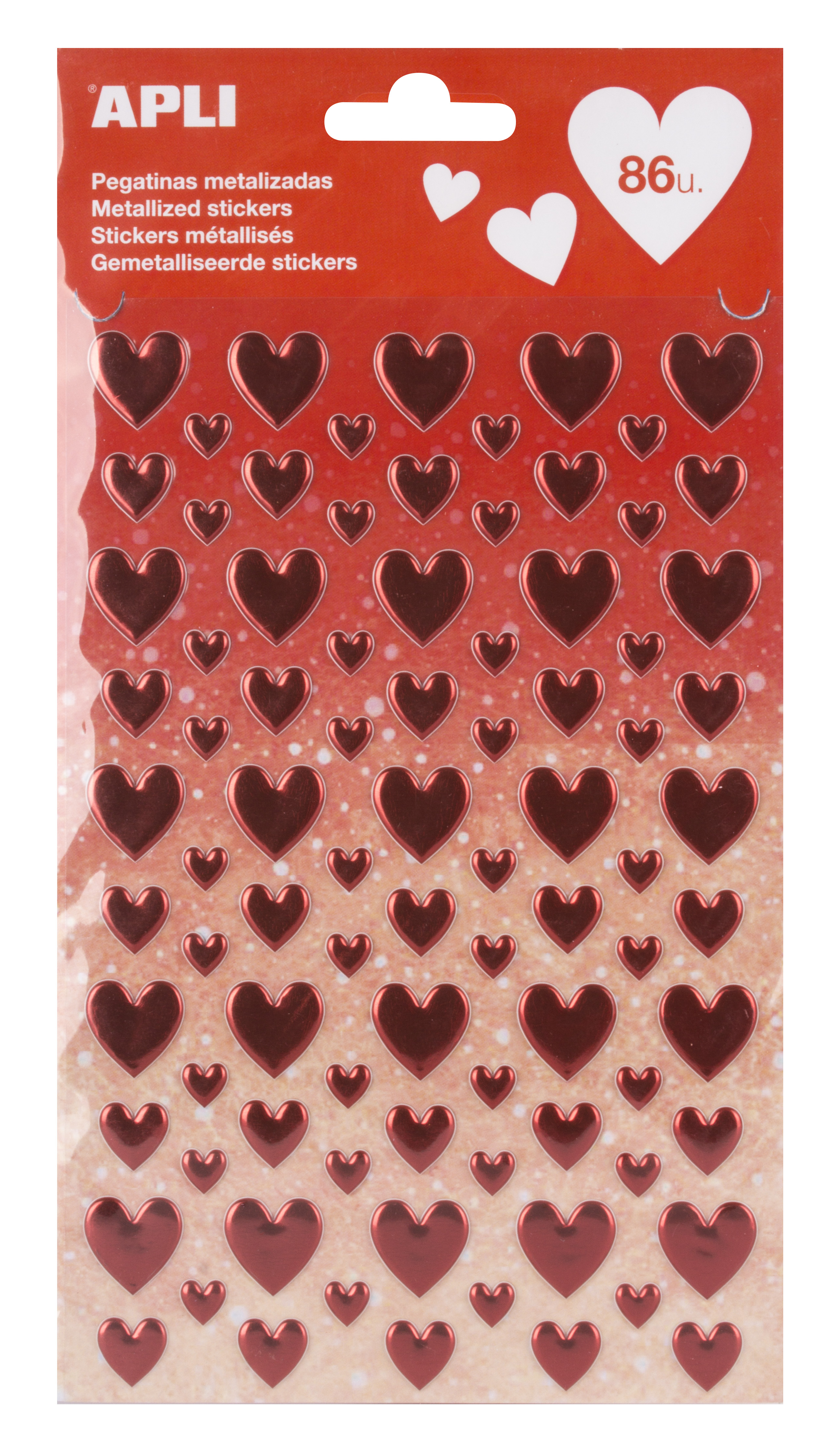 Stickere cu inimioare – roșu metalic edituradiana.ro