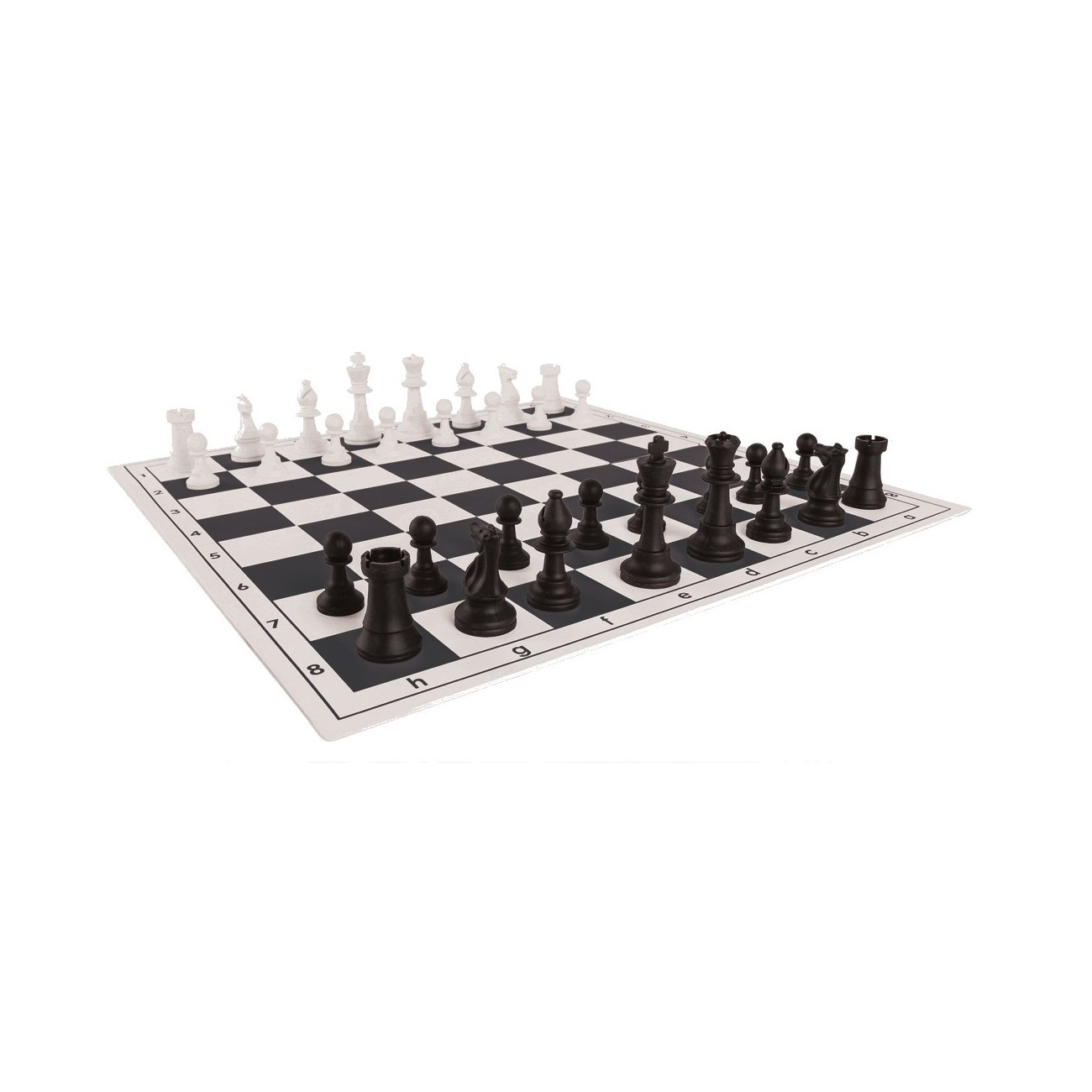 Tablă de șah pliabilă, alb-albastru