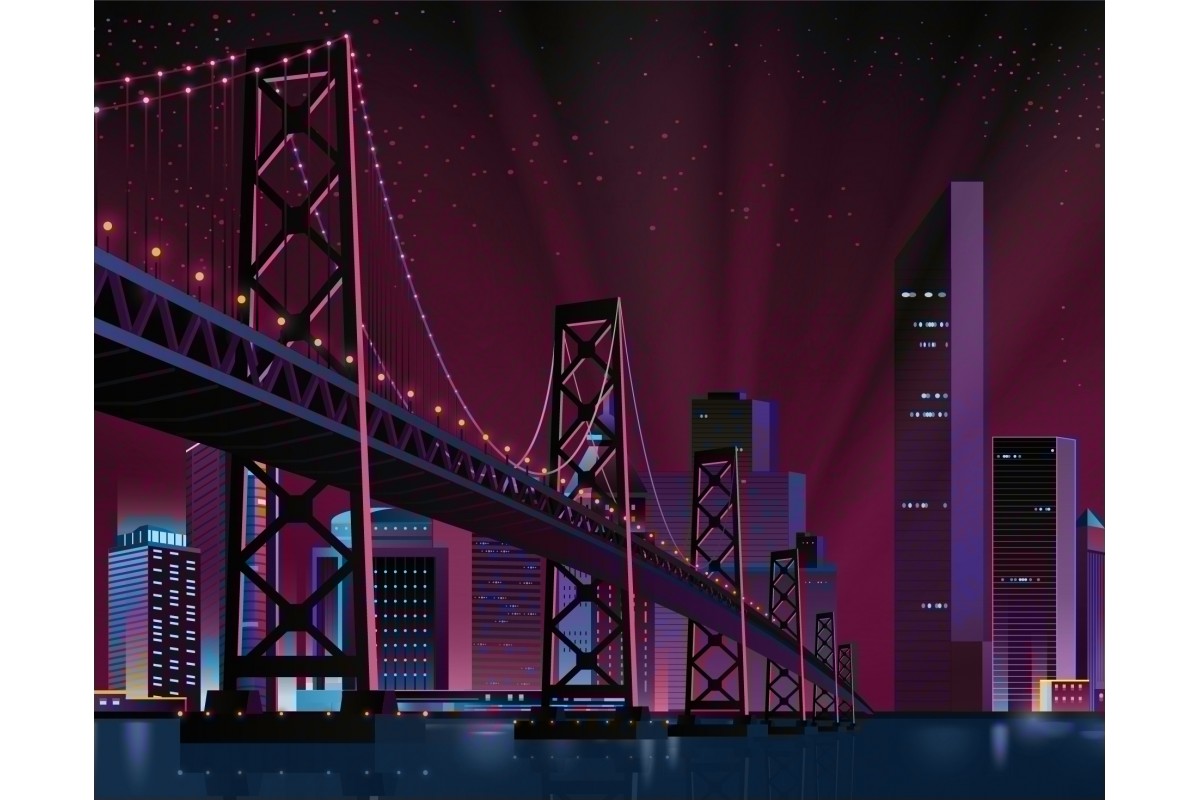 Tablou cu diamante – City Bridge 48 x 38 cm Bridge poza 2022
