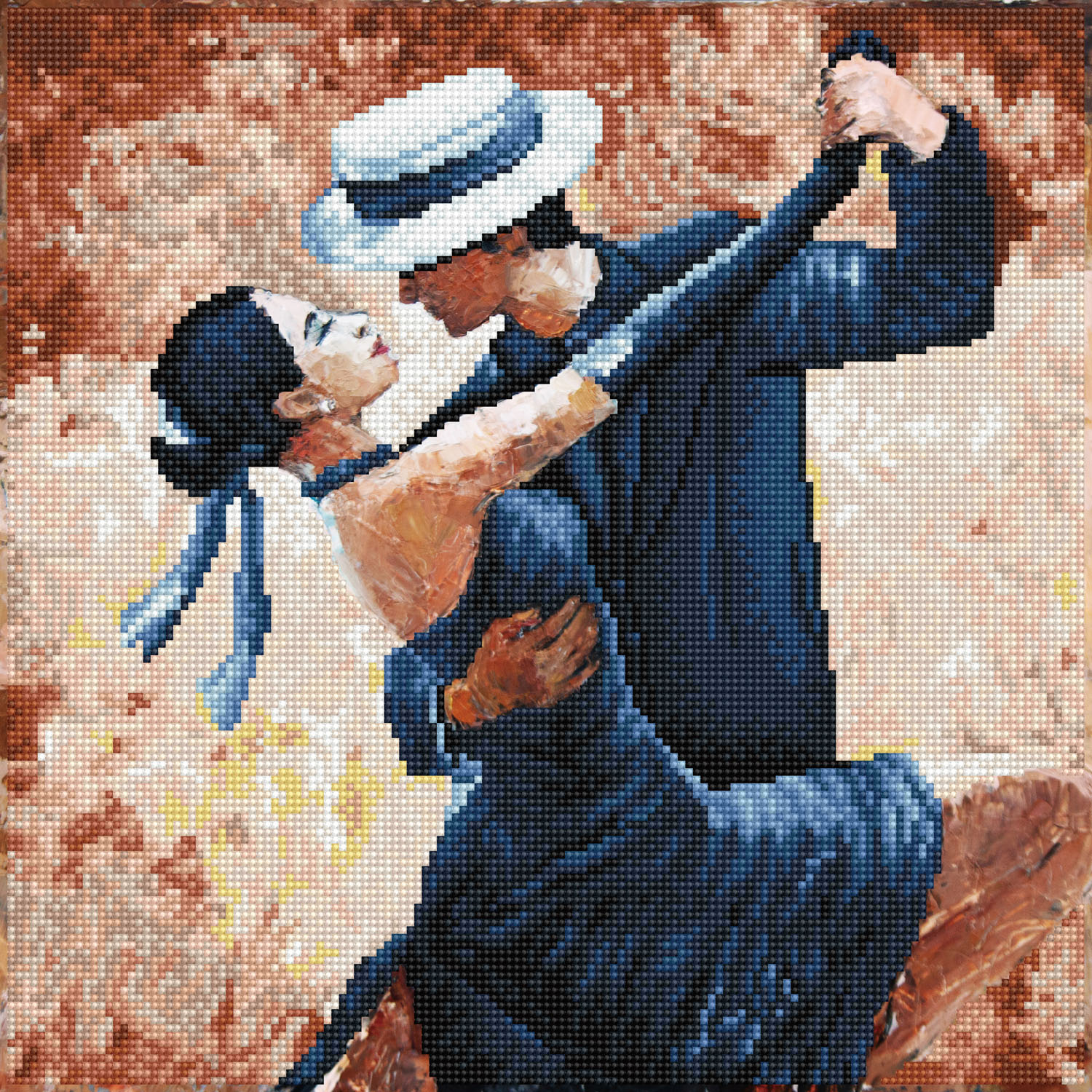 Tablou cu diamante – Dansând tango, 41 x 41 cm Dansand poza 2022