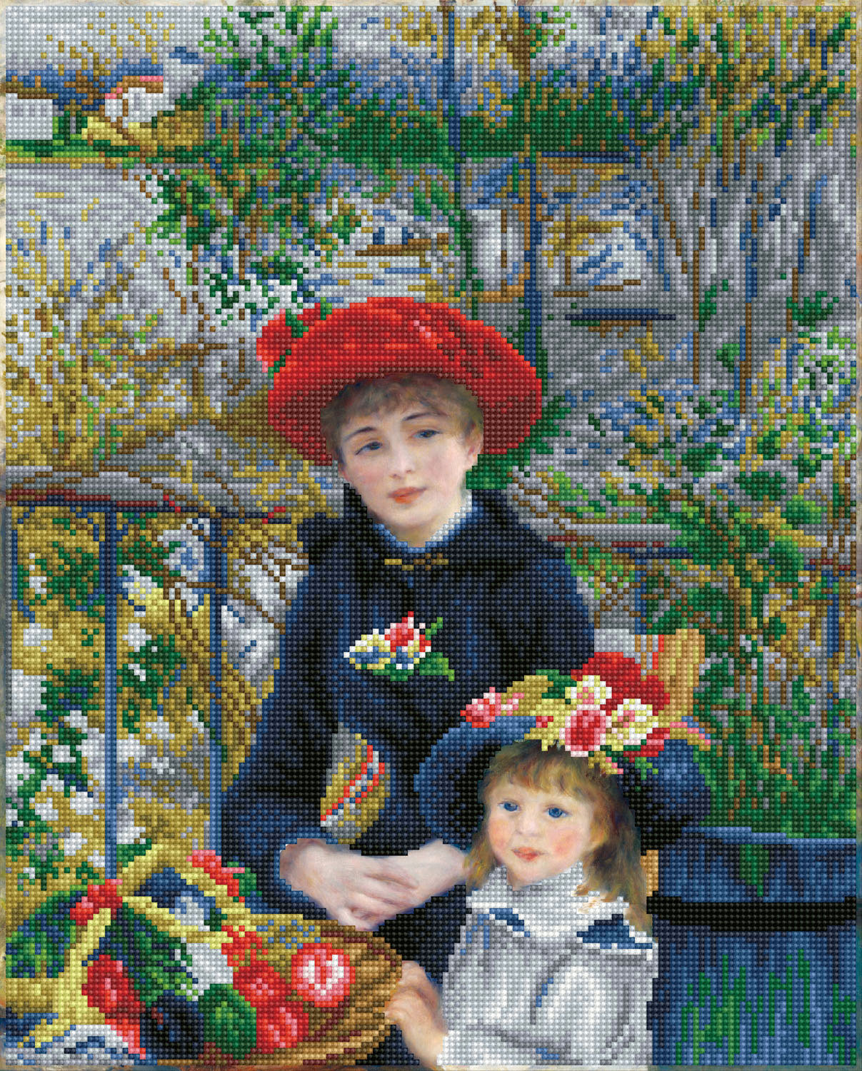 Tablou cu diamante – Două surori pe terasă (Renoir), 42 x 52 cm (Renoir) poza 2022