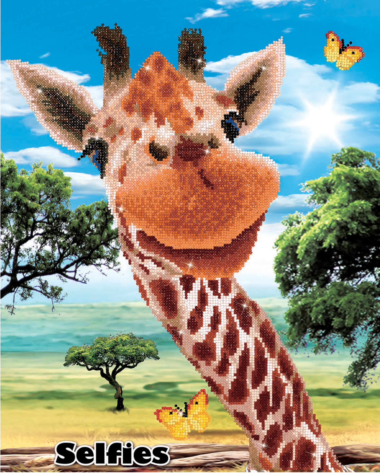 Tablou cu diamante – Girafa veselă, 52 x 42 cm edituradiana.ro imagine 2022